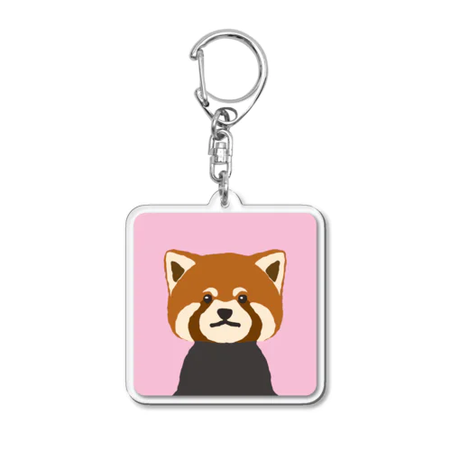 ゆるレッサーパンダ【しかく】 Acrylic Key Chain
