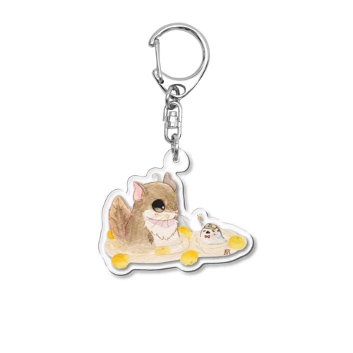 ずんちゃんとシマエナガちゃん。 Acrylic Key Chain