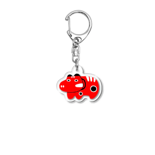 福島の赤いあいつ 赤べこ Acrylic Key Chain