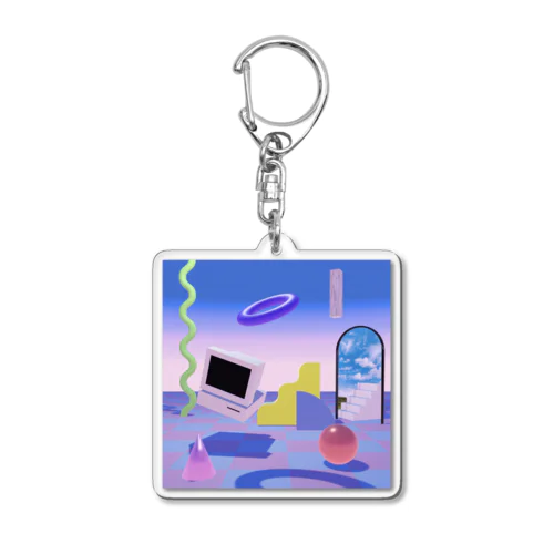 Floating room Acrylic Key Chain