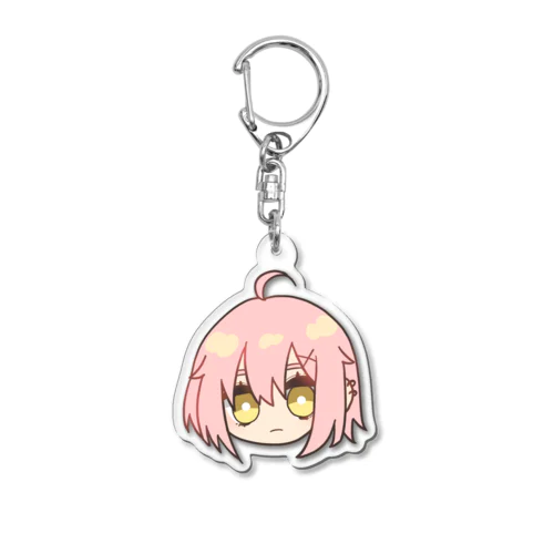 ピンクの髪の女の子 Acrylic Key Chain