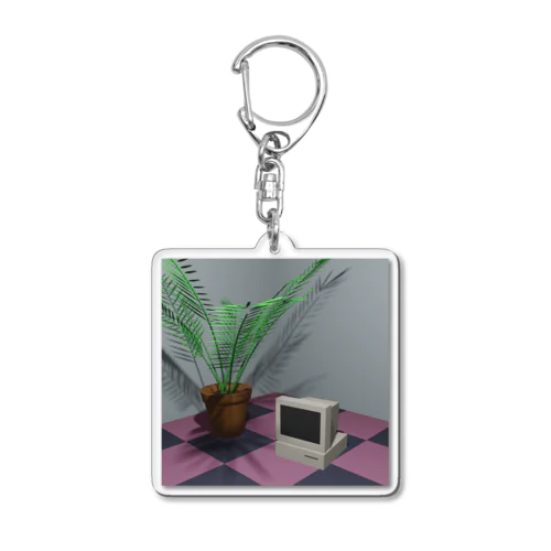 動くコンピューター Acrylic Key Chain