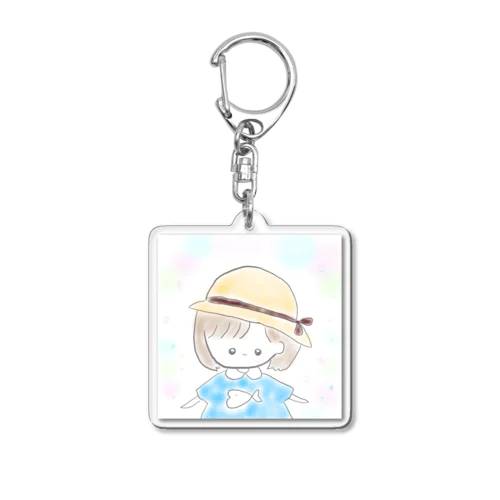 夏の麦わら帽子ののちゃん👒 Acrylic Key Chain