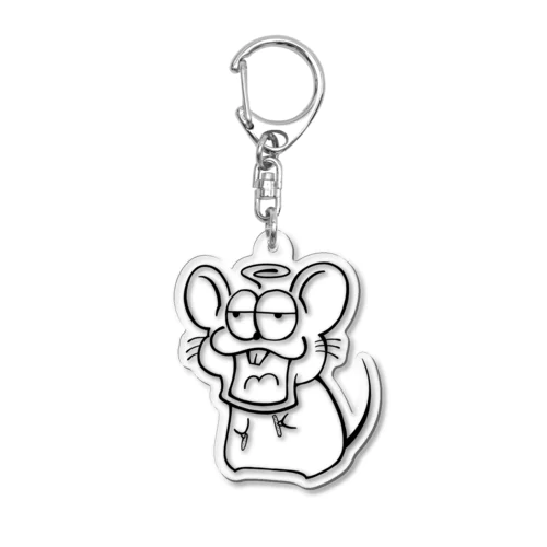 デグーの でぐお君(食事中) Acrylic Key Chain