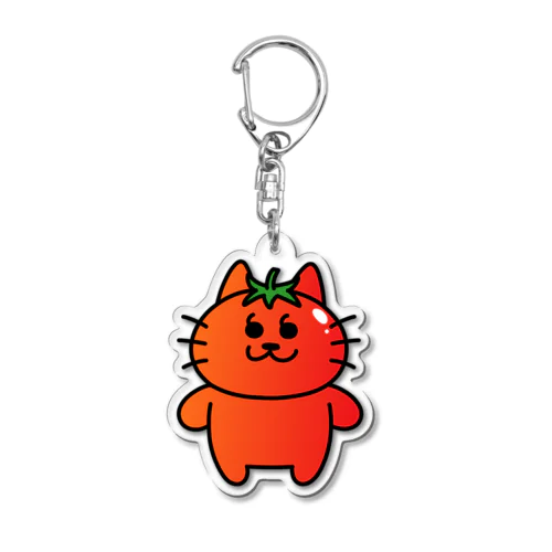 トマトかっこにゃんアクキー Acrylic Key Chain
