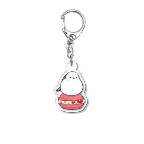 シマエナガ　マカロン Acrylic Key Chain
