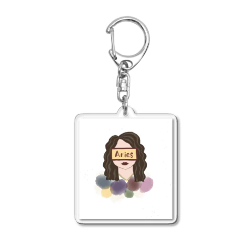 うちらおひつじ座女子、人生目立ってこ！ Acrylic Key Chain