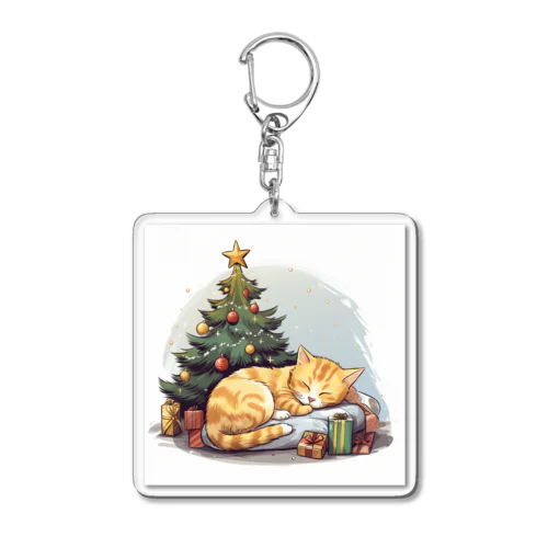 明日が楽しみだニャン Acrylic Key Chain