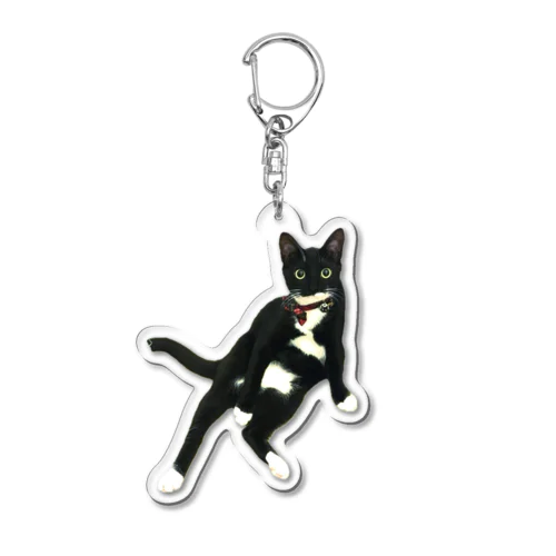セクシー満月　ねこ Acrylic Key Chain