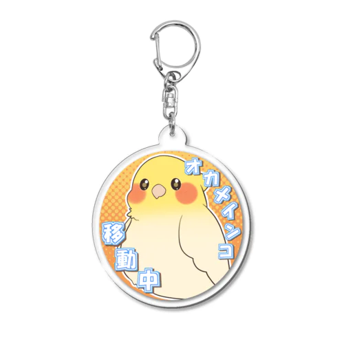 オカメインコ移動中【ルチノー】 Acrylic Key Chain