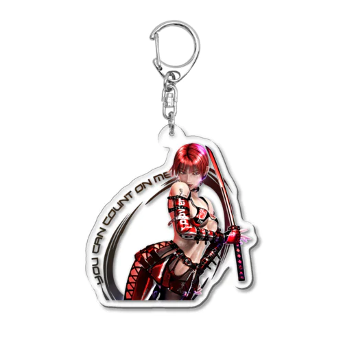 The Red Katana Sword 眼鏡オフ Acrylic Key Chain