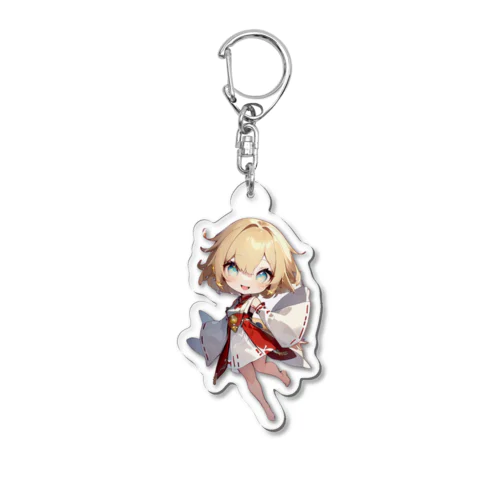 頑張る巫女さん Acrylic Key Chain