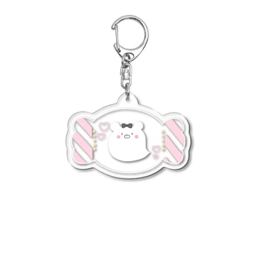 あにまるおばけちゃんキャンディー（くま） Acrylic Key Chain