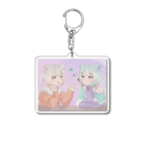 しろみもこ×もちゆず Acrylic Key Chain