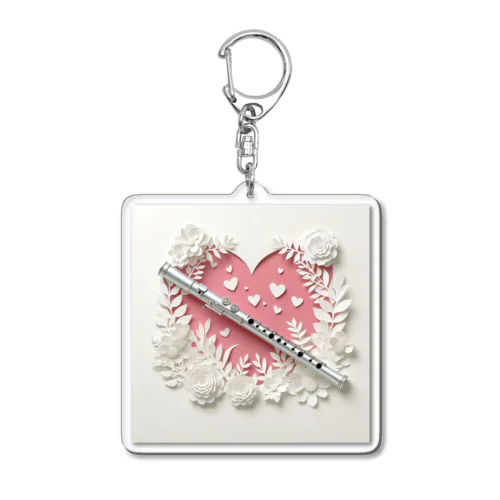 【音楽】フルート(Flute) Acrylic Key Chain