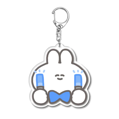 メンカラうさちゃん　青 Acrylic Key Chain