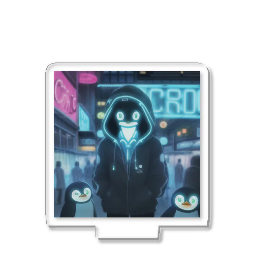サイバーペンギンたちの街と住人 Acrylic Stand