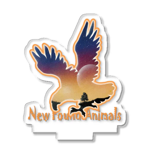 New Found Animals『Sky at Nightfall【Hawk】』～タカ～ Acrylic Stand