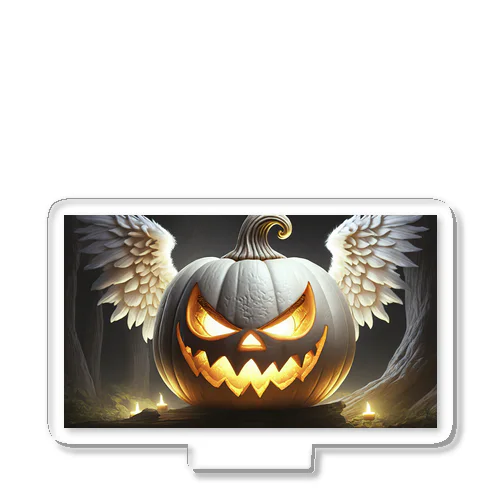 白いジャックオーランタン Acrylic Stand