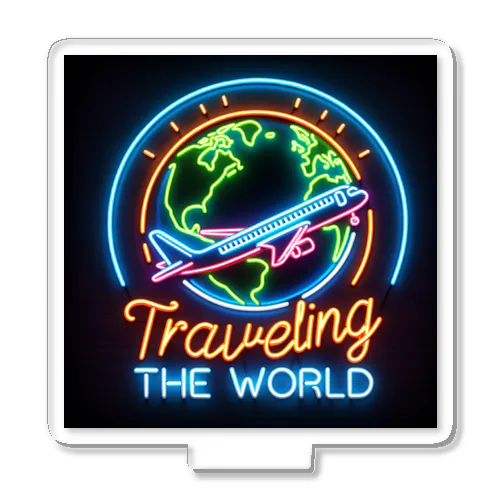 ネオンの輝き☆世界旅行 Acrylic Stand
