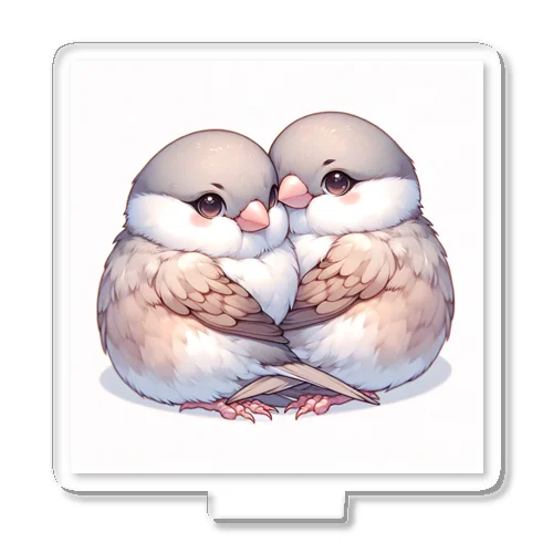 寄り添う文鳥 Acrylic Stand