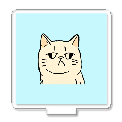 ふてくされたネコくん(水色) Acrylic Stand