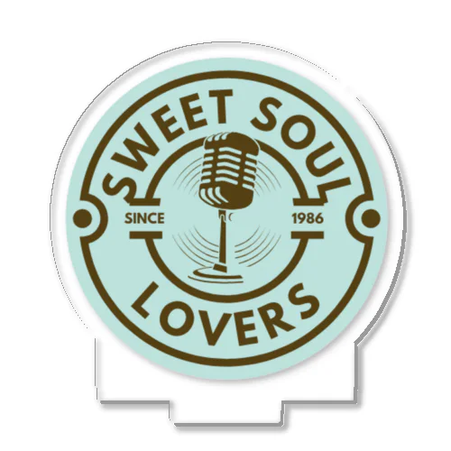 Sweet Soul Lovers★クラシックマイク（ミントグリーン×チョコブラウン） Acrylic Stand