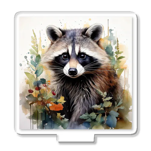 アライグマ、草の中 Acrylic Stand