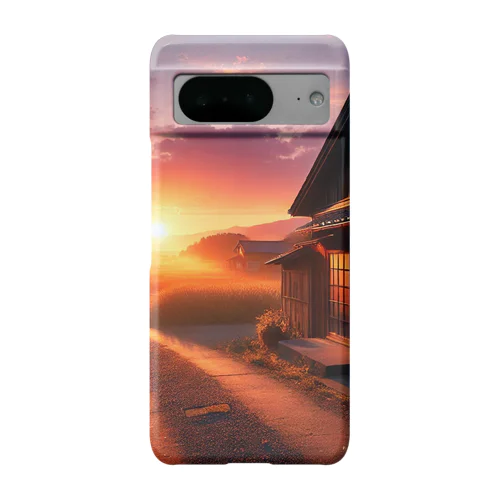 マジックアワーとミケネコと古民家 Android Smartphone Case