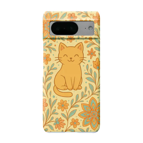 バティックキャット - オレンジ Android Smartphone Case