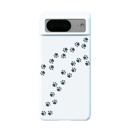 あしあと🐾モノトーン \ 犬、猫好きさんにも / Android Smartphone Case