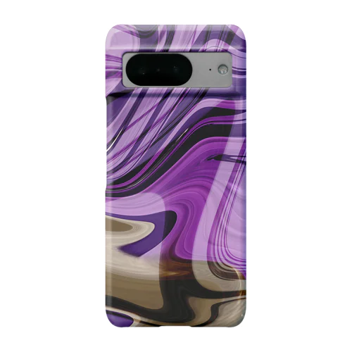 紫色とブラウンが織りなす絶妙なグラデーションマーブル Android Smartphone Case