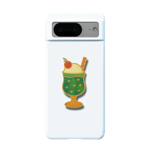 レトロピンバッジ風クリームソーダ Android Smartphone Case