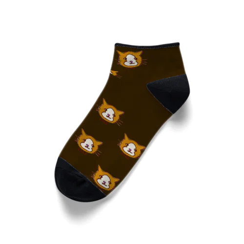 「にゃんだ？」と言う時専用くるぶしくつした◆茶色 Ankle Socks