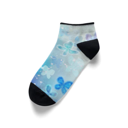 青い蝶は夢のうたかた。ー鏡うつしー Ankle Socks