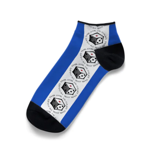 賽は投げられた（くるぶしソックス：ブルーライン） Ankle Socks