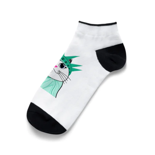 自由のモチ猫ちゃん Ankle Socks