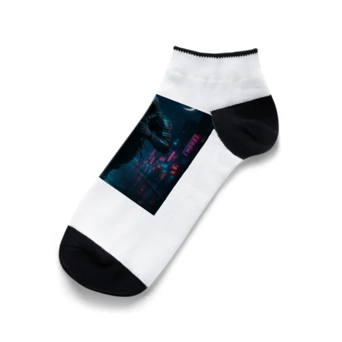ネオン街を疾走するニンジャ Ankle Socks