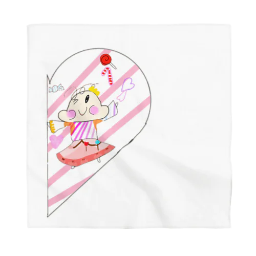 ハートりんごと繋がる！！おもちハート Bandana