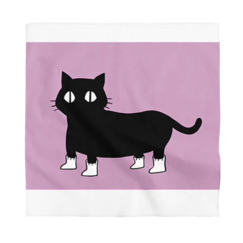 くつ下をはいたネコ（ピンク） Bandana