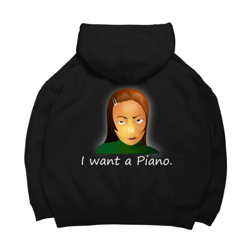 I Want A Piano.(white) Big Hoodie