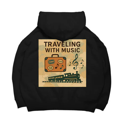 Traveling with Music｜音楽と旅のヴィンテージデザイン Big Hoodie