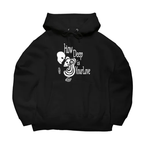 How Deep Is Your Love（白） Big Hoodie