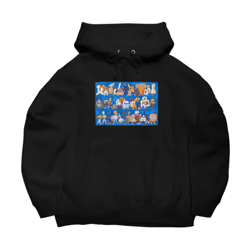 walk in blue Big Hoodie