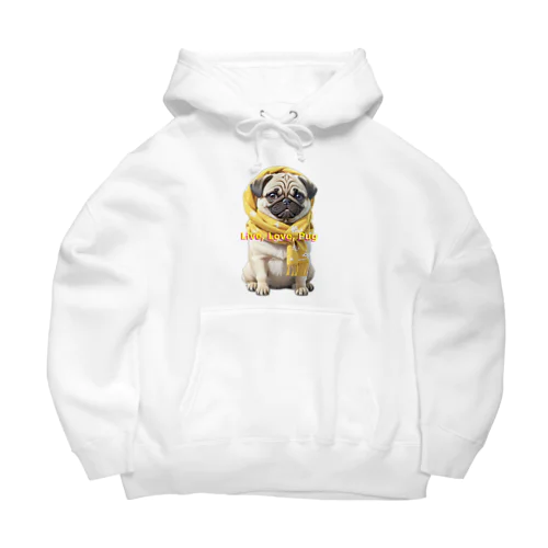 Smiling Pug, Sunshine Hug Big Hoodie