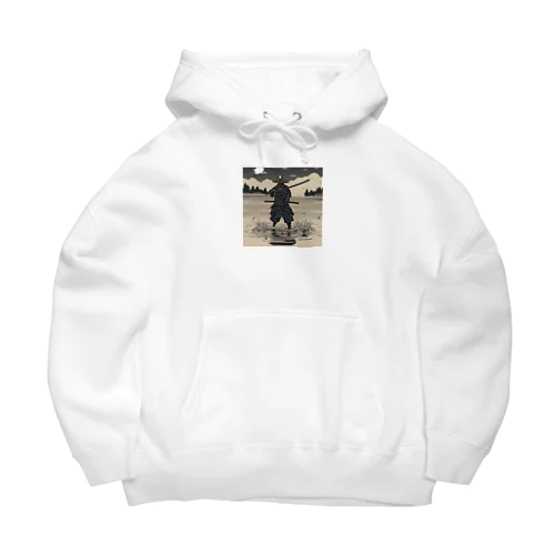 池に佇むサムライ Big Hoodie
