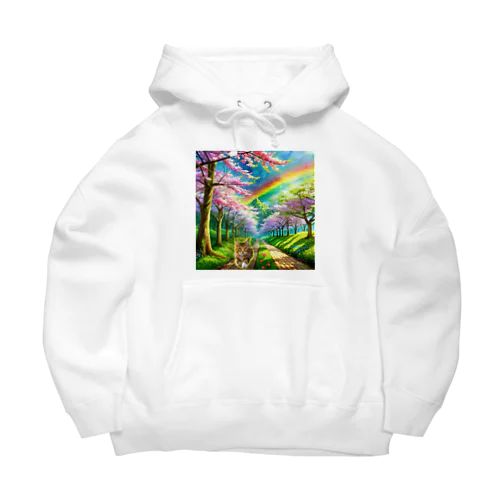 虹の橋を渡って帰ってきた茶トラ猫 Big Hoodie