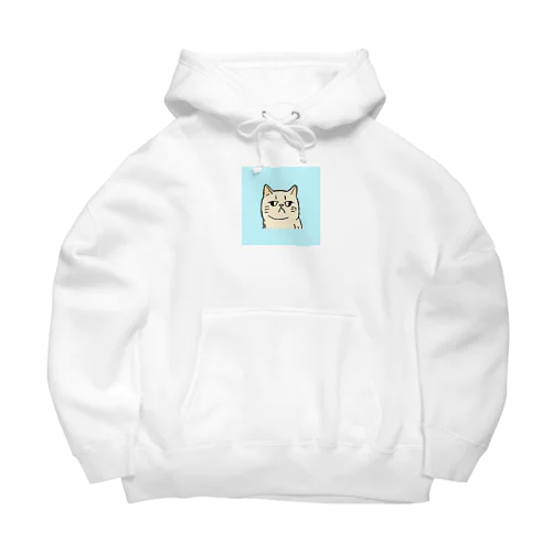 ふてくされたネコくん(水色) Big Hoodie