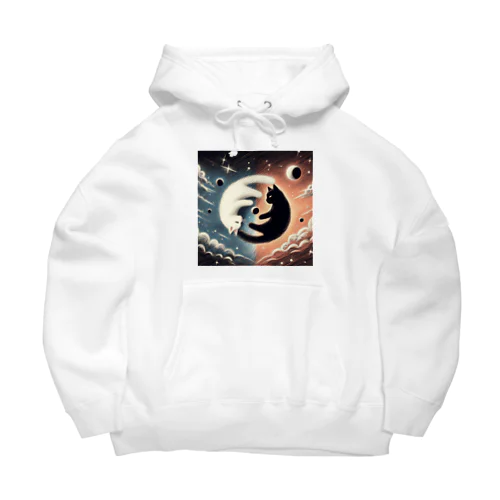 宇宙に浮かぶ猫たち Big Hoodie