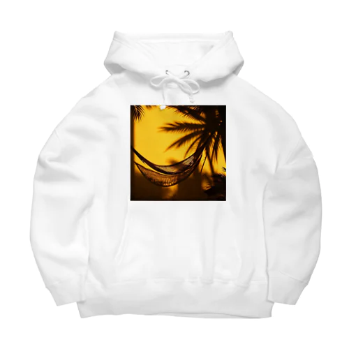 リゾート服に似合う、ハンモックで揺れる影の絵 Big Hoodie